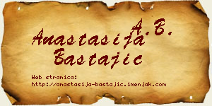 Anastasija Bastajić vizit kartica